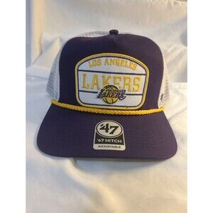 Los Angeles Lakers Home 47 Hitch Adjustable SnapBack Rope Hat NEW